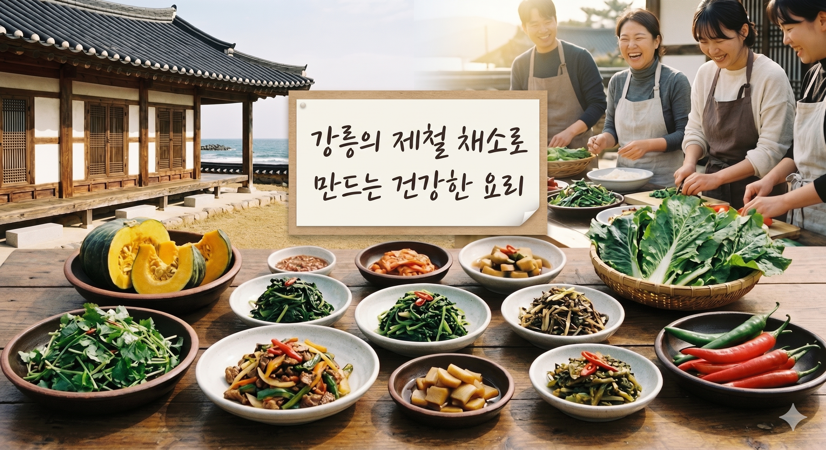 강릉의 제철 채소로 만드는 건강한 요리 (화요일)